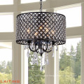 Crystal Chandelier Pendant Light with Crystal Beaded Drum Shade 71143